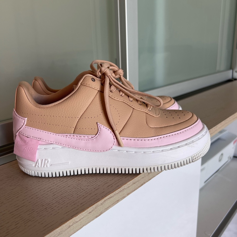 Nike Air Force 1 Pink/Tan Custom Shoe